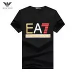 ea7 slim fit cotton printed t-shirt rainbow ea7 black